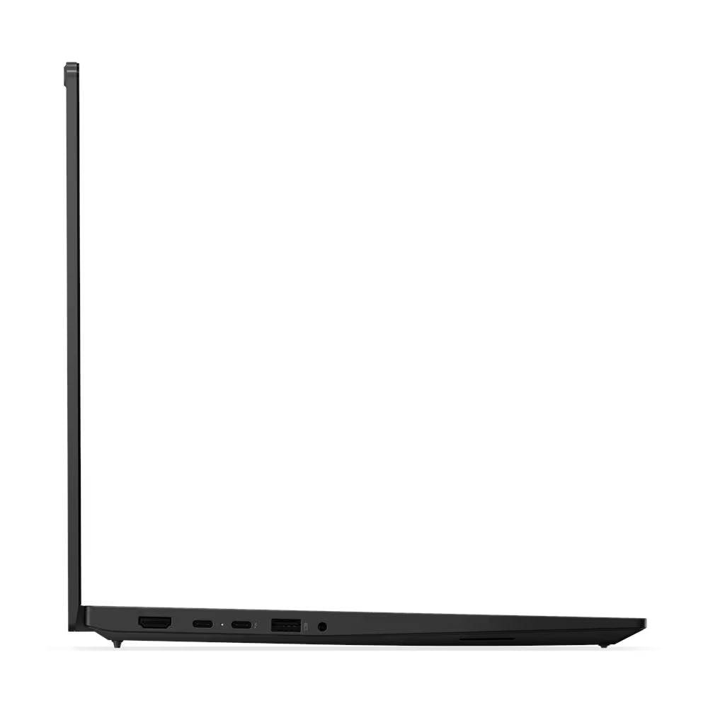 Profilo sinistro del Lenovo ThinkPad E16 Gen 3 con porte HDMI, USB-C e jack audio, perfetto per connettività e versatilità. Profilo sinistro del Lenovo ThinkPad E16 Gen 3 con porte HDMI, USB-C e jack audio, perfetto per connettività e versatilità.
